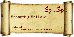 Szemethy Szilvia névjegykártya