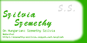 szilvia szemethy business card